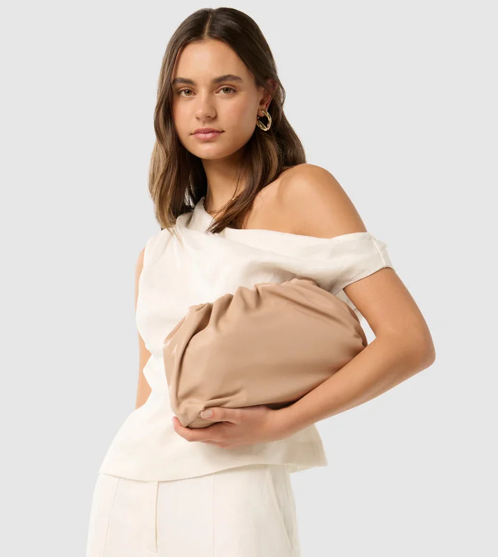 RIVER Ruched Clutch Bag